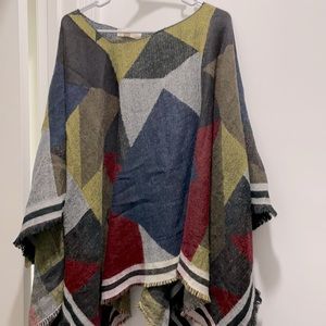 Francesca’s collection poncho. Work once. One size